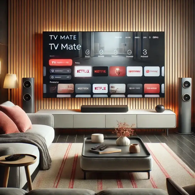 TV Mate - Ultimate streaming setup with personalized interface for enhanced viewing experience.