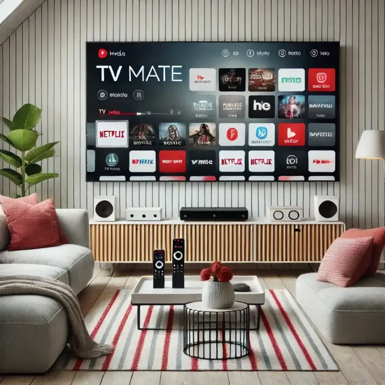 TV Mate setup on a smart TV for seamless streaming on any device.
